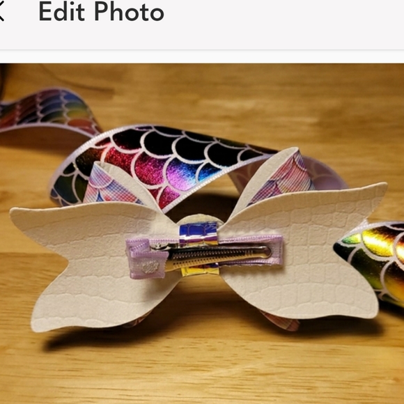 Mermaid scale hair bow - Picture 5 of 6